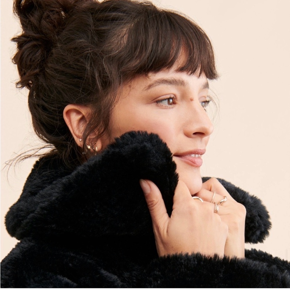 Free People Pretty Perfect Faux Fur Peacoat - Picture 4 of 5